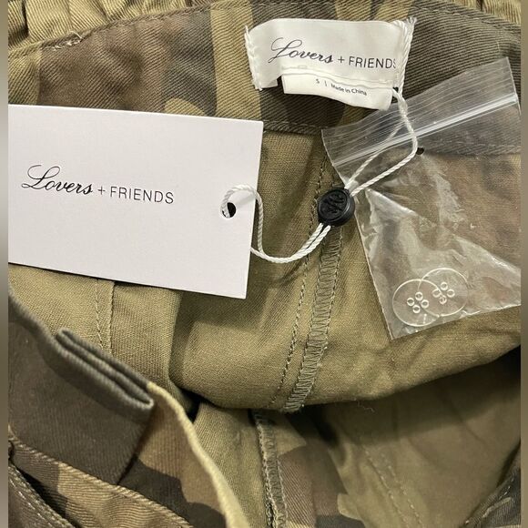 Lovers + Friends Delphine Tie Waist Camo Shorts Size Small NEW - Picture 5 of 7